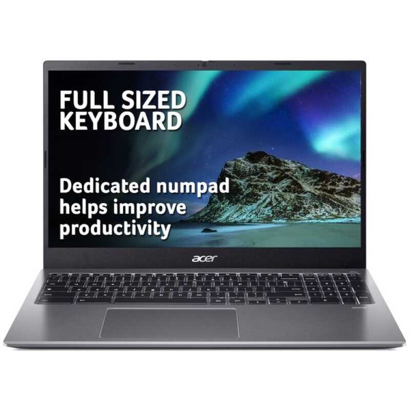 Acer Chromebook CB515 15.6" Grey / i3 11th Gen / 8GB RAM / 128GB SSD / Chrome OS