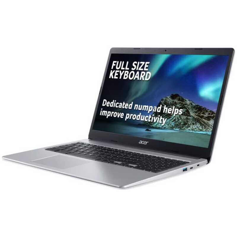 Acer CB315 Chromebook 15.6" Silver / N5030 / 4GB RAM / 128GB eMMc
