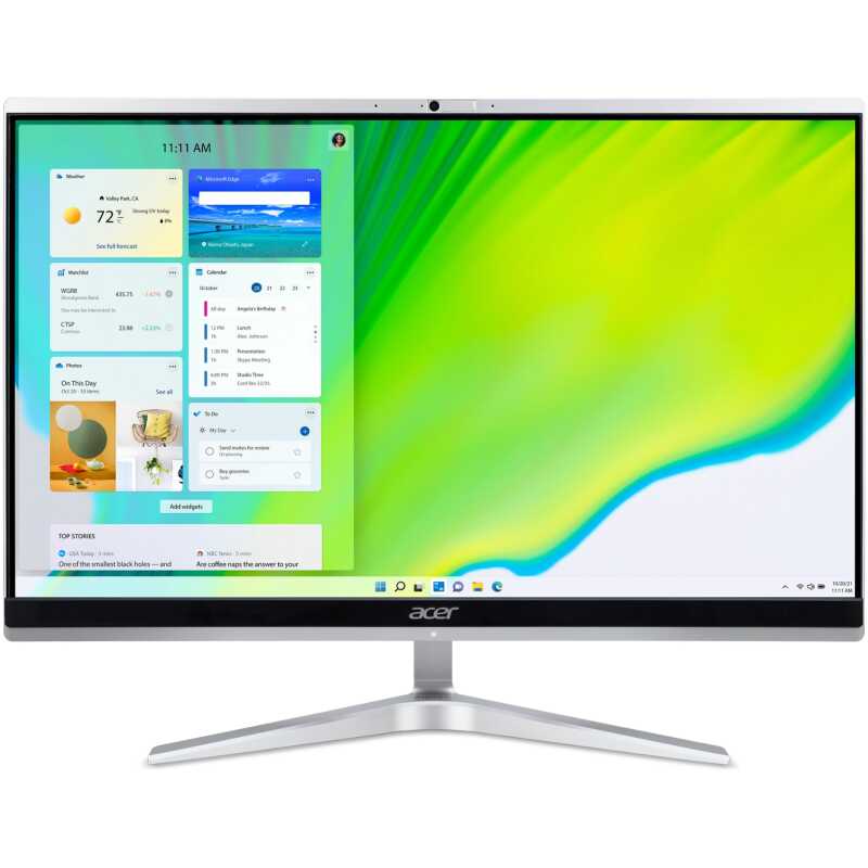 Acer Aspire C22-1650 21.5" All in One PC Silver / Intel i3 / 4GB RAM / 256GB SSD