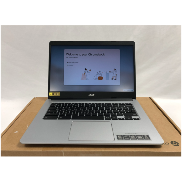 Acer Chromebook CB314 14" Silver / Mediatek MT8183C / 4GB RAM / 128GB eMMC