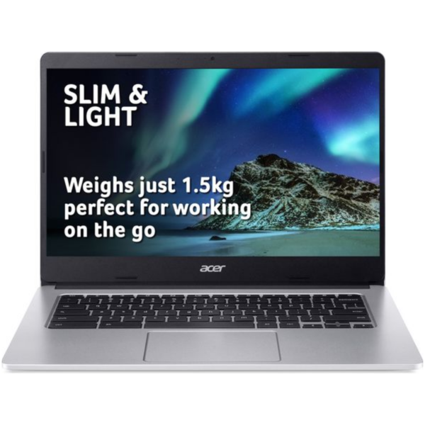 Acer Chromebook CB314 14" Silver / Mediatek MT8183C / 4GB RAM / 128GB eMMC