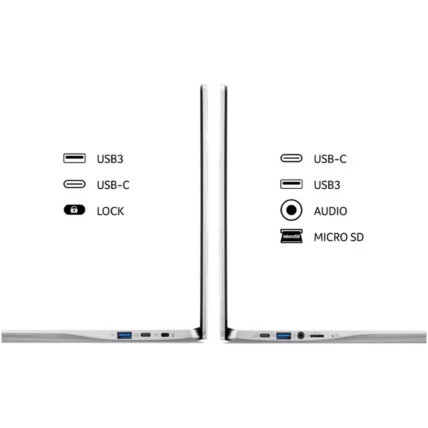 Acer Chromebook CB315 15.6" Silver / Intel Celeron N / 8GB RAM / 128GB eMMc