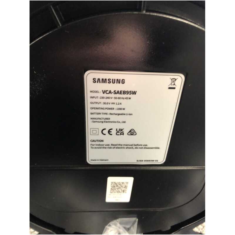 Samsung Jet Bespoke Cleaning Station - White/Gold (VCA-SAEB95W)