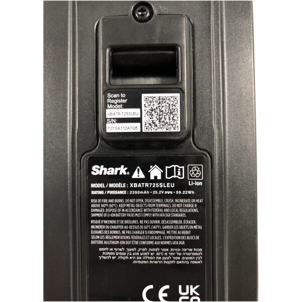 Genuine Shark Battery for IZ400 / IZ420 - XBATR725SLEU