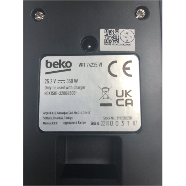 Genuine Beko VRT 74225 VI Replacement Hand Vacuum