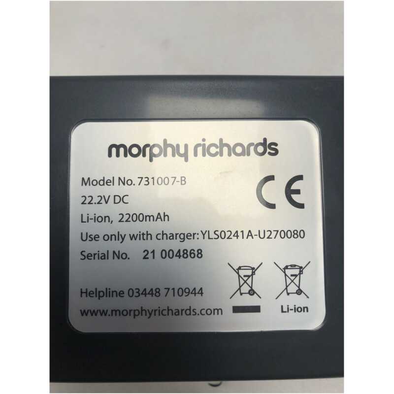 Genuine Morphy Richards 731007-B Replacement Battery