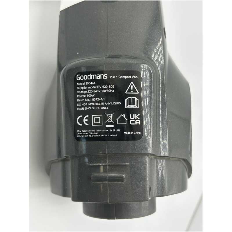 Goodmans 2 in 1 Compact Vac Model 356444