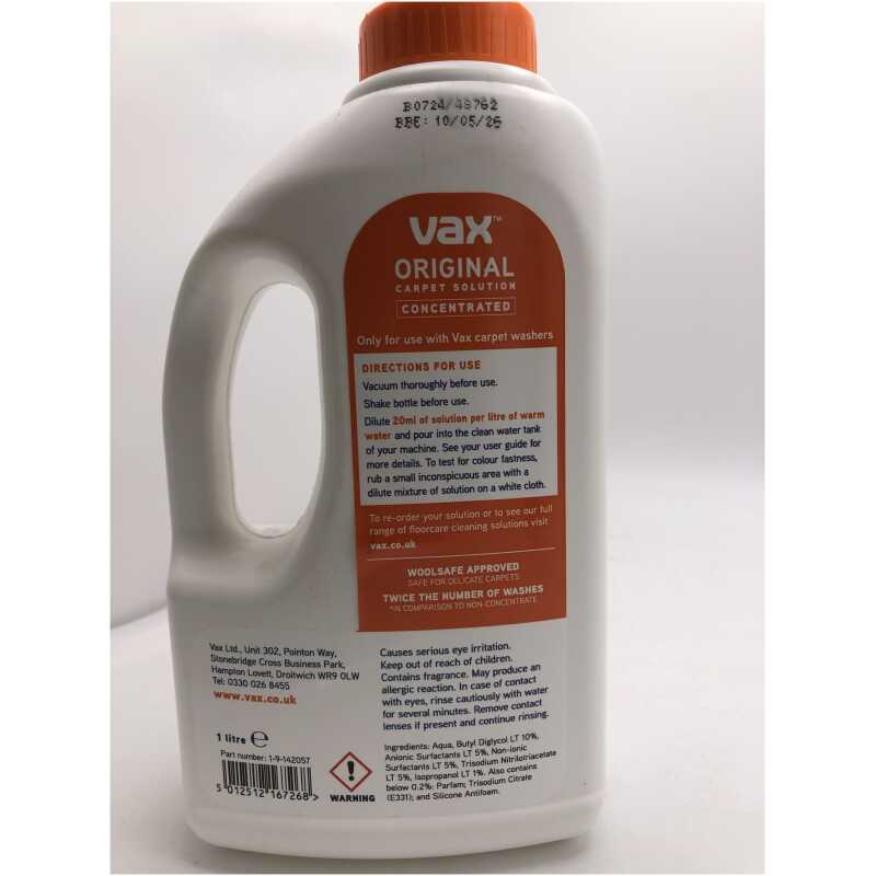 Vax Carpet Solution 1ltr
