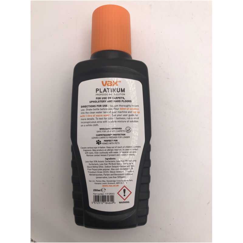 Vax platinum solution 250lm