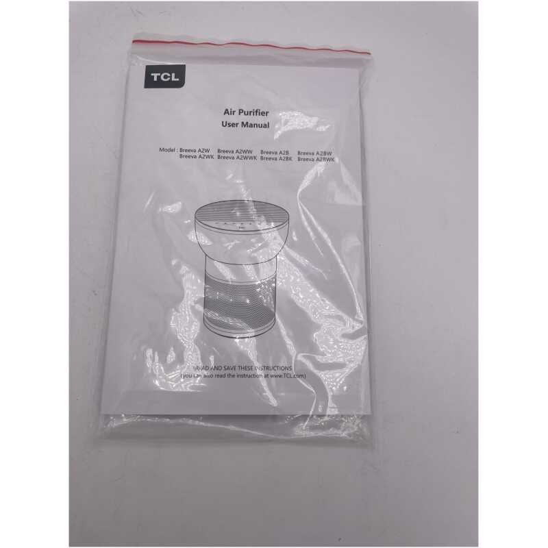 TCL Breeva A2 Series, A2WWK, Smart HEPA Air Purifier and Humidifier With Wi-Fi & Voice Control, 24 m² rooms