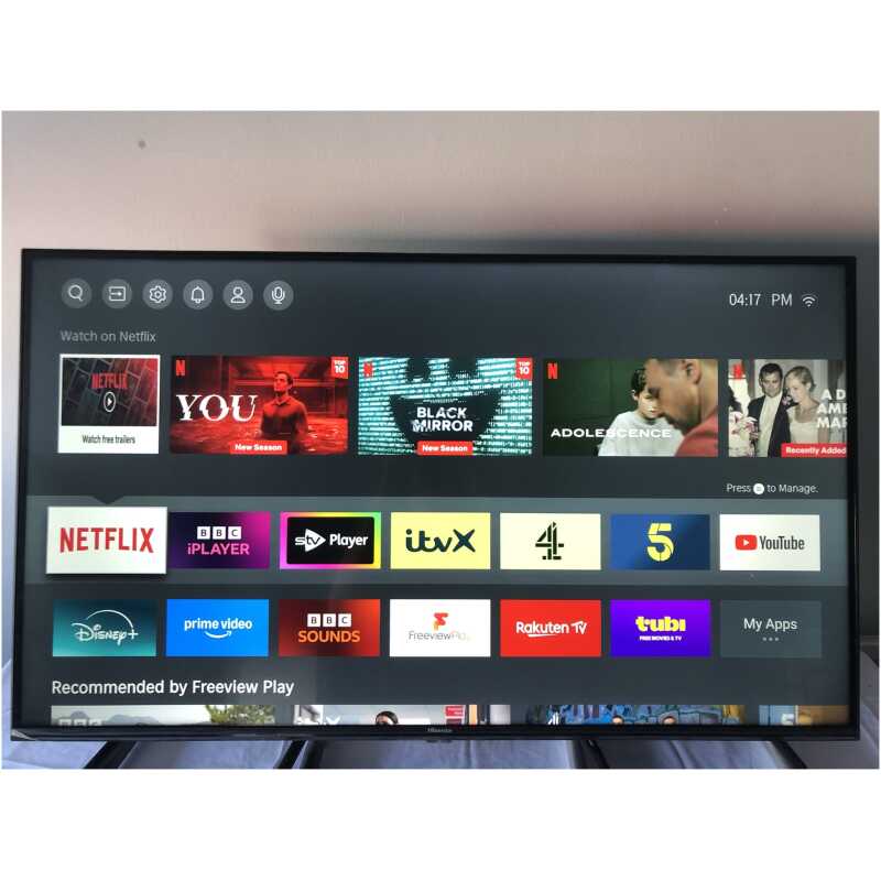 HISENSE 43A7100FTUK 43" Smart 4K Ultra HD HDR LED TV