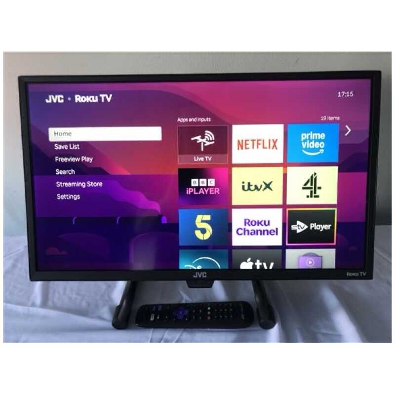 JVC LT-24CR230 Roku TV 24" Smart HD Ready HDR LED TV
