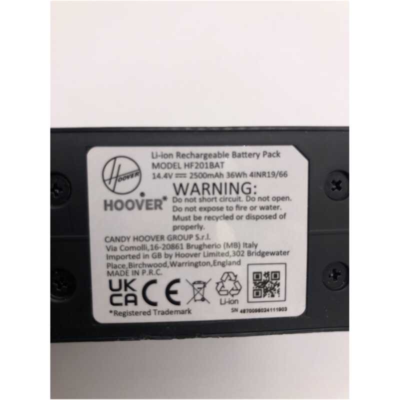 Hoover 94LD2301_01 Battery and Crevice tool