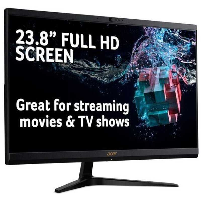 Acer Aspire C24-1700 23.8" All In One Desktop / I5 12th Gen / 512GB SSD / Black