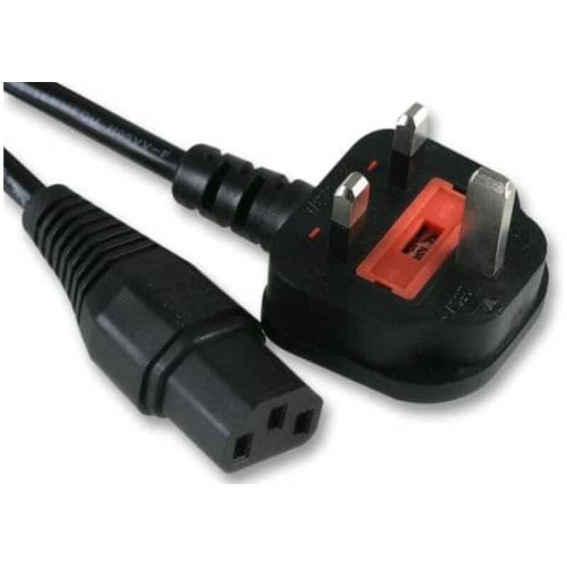 UK-Plug-to-IEC-C13-Socket-Mains-Lead-10A-Black-3M-385162950746